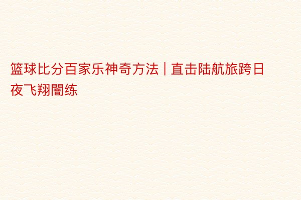 篮球比分百家乐神奇方法 | 直击陆航旅跨日夜飞翔闇练